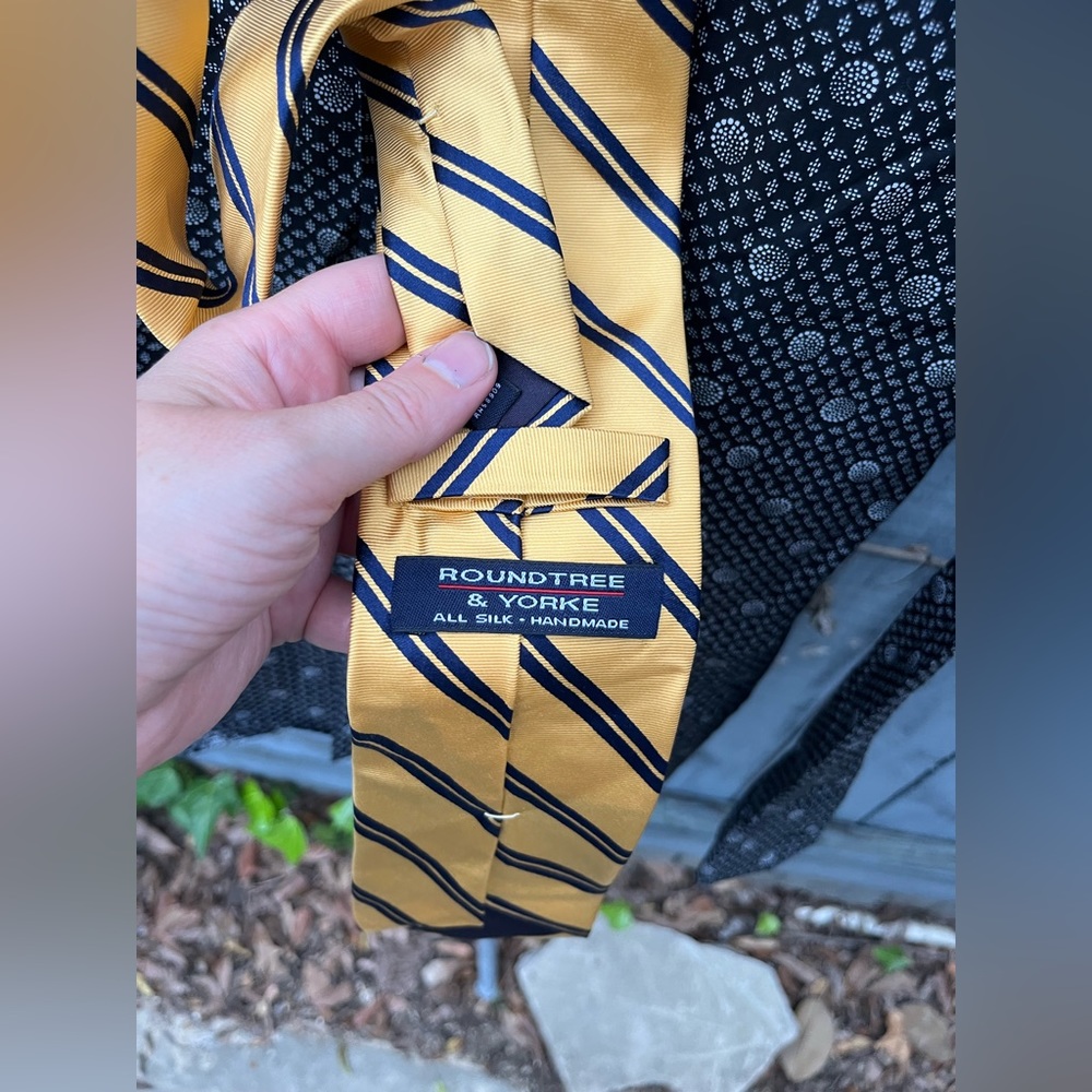 Roundtree & Yorke Stiped Silk Tie